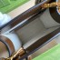 Gucci Mini Tote Bag in Beige GG Supreme Canvas with Brown Leather