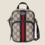Gucci Ophidia GG Mini Bag in Blue Supreme Canvas