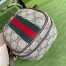 Gucci Ophidia GG Mini Bag in GG Canvas with Brown Leather