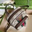 Gucci Ophidia GG Mini Bag in GG Canvas with Brown Leather