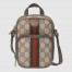 Gucci Ophidia GG Mini Bag in GG Canvas with Brown Leather