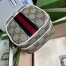 Gucci Ophidia GG Mini Bag in GG Canvas with White Leather