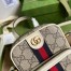 Gucci Ophidia GG Mini Bag in GG Canvas with White Leather