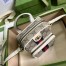 Gucci Ophidia GG Mini Bag in GG Canvas with White Leather