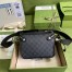Gucci Messenger Bag with Flap in Black GG Supreme Canvas
