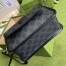 Gucci Messenger Bag with Flap in Black GG Supreme Canvas