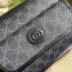 Gucci Messenger Bag with Flap in Black GG Supreme Canvas