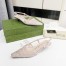 Gucci Slingback Pumps 35MM In Beige Mesh with GG Crystals