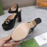 Gucci Platform Horsebit Sandals 120mm in Black Leather