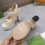 Gucci Platform Horsebit Sandals 120mm in White Leather