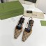Gucci Slingback Pumps in GG Canvas with Crystals