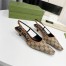 Gucci Slingback Pumps in GG Canvas with Crystals