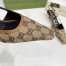 Gucci Slingback Pumps in GG Canvas with Crystals