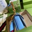 Gucci Bamboo 1947 Small Top Handle Bag in Blue Leather