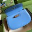 Gucci Bamboo 1947 Small Top Handle Bag in Blue Leather