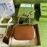 Gucci Bamboo 1947 Small Top Handle Bag in Brown Leather