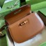 Gucci Bamboo 1947 Small Top Handle Bag in Brown Leather