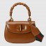 Gucci Bamboo 1947 Small Top Handle Bag in Brown Leather