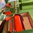 Gucci Bamboo 1947 Small Top Handle Bag in Orange Leather