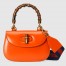 Gucci Bamboo 1947 Small Top Handle Bag in Orange Leather