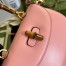 Gucci Bamboo 1947 Small Top Handle Bag in Pink Leather