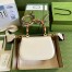 Gucci Bamboo 1947 Small Top Handle Bag in White Leather