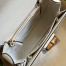 Gucci Bamboo 1947 Small Top Handle Bag in White Leather