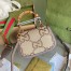 Gucci Bamboo 1947 Small Top Handle Bag in Camel Jumbo GG Canvas