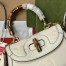 Gucci Bamboo 1947 Small Top Handle Bag in White Jumbo GG Canvas