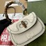 Gucci Bamboo 1947 Small Top Handle Bag in White Jumbo GG Canvas