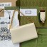 Gucci Horsebit 1955 Small Bag in White Leather with Chain