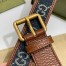 Gucci Square Buckle Belt 30MM in Blue GG Denim Jacquard 