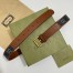 Gucci Square Buckle Belt 30MM in Blue GG Denim Jacquard 