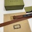 Gucci Square Buckle Belt 30MM in Blue GG Denim Jacquard 
