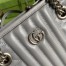 Gucci GG Marmont Small Tote in Grey Matelasse Leather