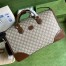Gucci Duffle Bag in Beige GG Supreme Canvas with Interlocking G