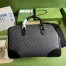 Gucci Duffle Bag in Black GG Supreme Canvas with Interlocking G