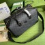 Gucci Duffle Bag in Black GG Supreme Canvas with Interlocking G