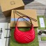 Gucci GG Marmont Half-moon Mini Bag in Red Chevron Leather