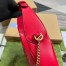 Gucci GG Marmont Half-moon Mini Bag in Red Chevron Leather