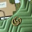 Gucci GG Marmont Half-moon Mini Bag in Green Chevron Leather