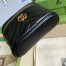 Gucci GG Marmont Mini Beauty Case in Black Chevron Leather