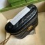 Gucci GG Marmont Mini Beauty Case in Black Chevron Leather