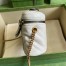 Gucci GG Marmont Mini Beauty Case in White Chevron Leather