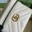 Gucci GG Marmont Mini Beauty Case in White Chevron Leather