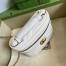 Gucci GG Marmont Mini Beauty Case in White Chevron Leather
