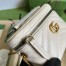 Gucci GG Marmont Mini Beauty Case in White Chevron Leather