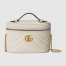 Gucci GG Marmont Mini Beauty Case in White Chevron Leather