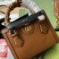 Gucci Diana Mini Tote Bag in Brown Calfskin