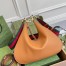 Gucci Attache Medium Shoulder Bag in Orange Leather